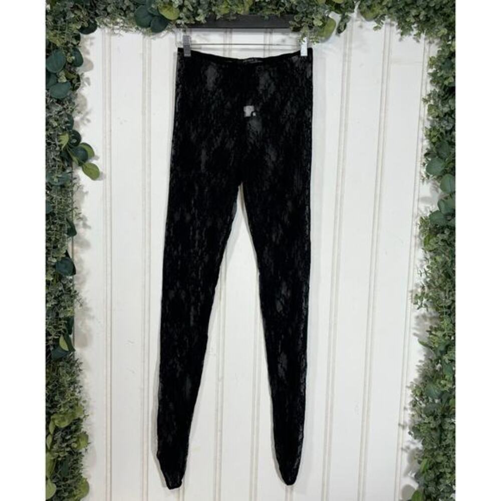 Jocacy‎ Black Lace Leggings Tights SMALL Sexy Club Going Out Rave Festival